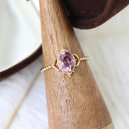 Anello ametista sintetico da donna