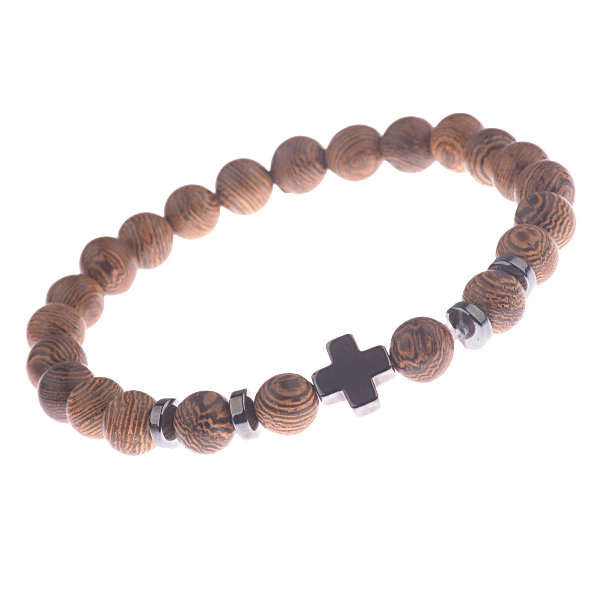 Bracciale croce e legno