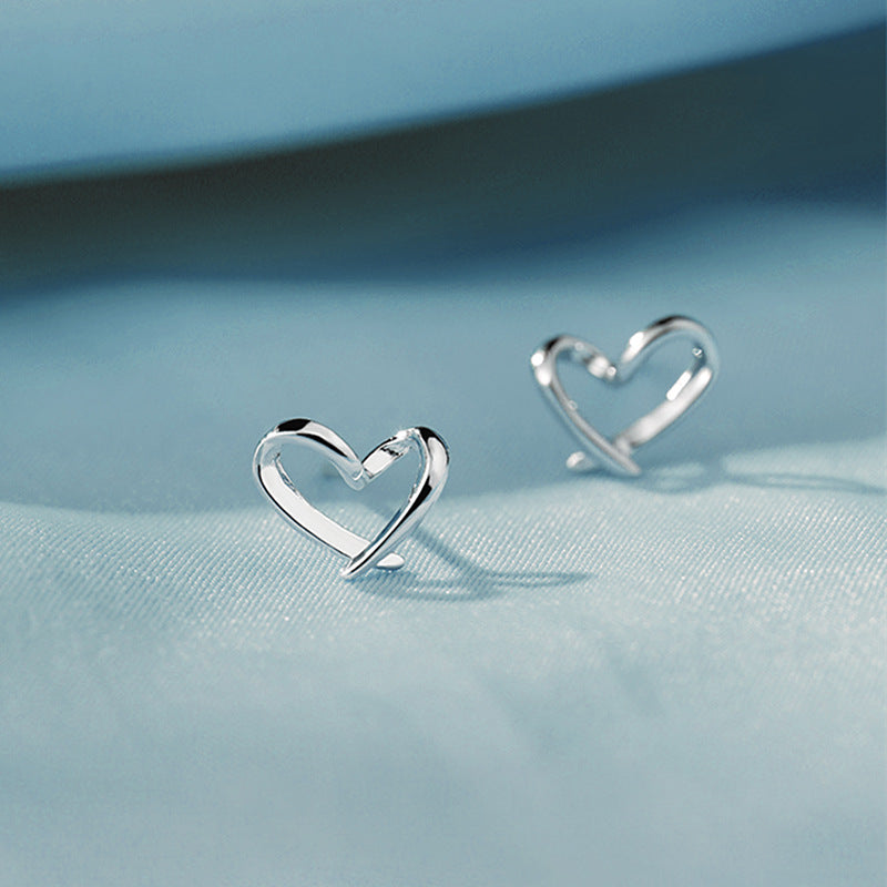 Orecchini cuore argento per donne