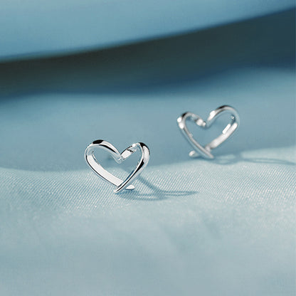 Orecchini cuore argento per donne