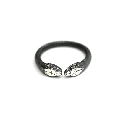 Anello Doppio Serpente Gotico