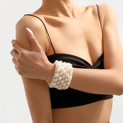Bracciale geometrico con perline retro