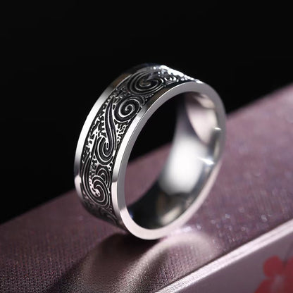 Anello acciaio titanio uomo