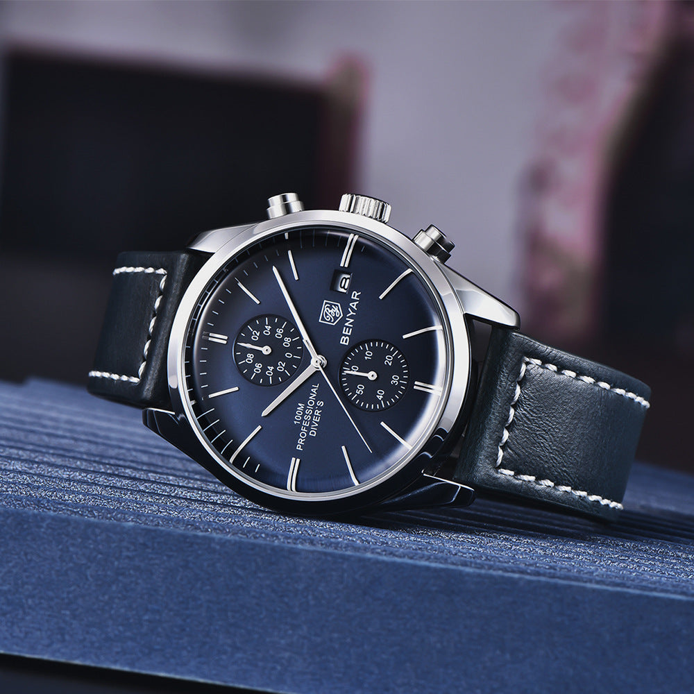 Orologio da uomo multifunzione impermeabile al quarzo