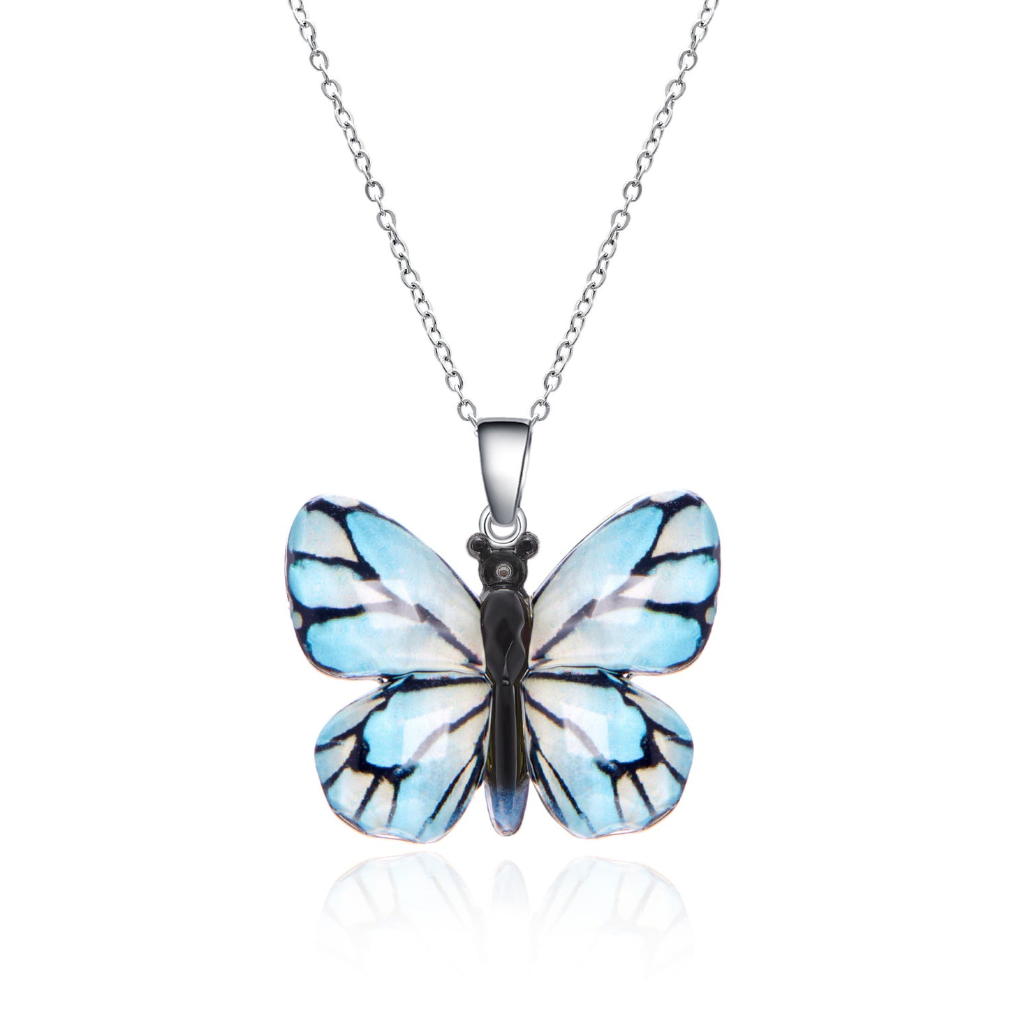 Collana farfalla retrò multicolore
