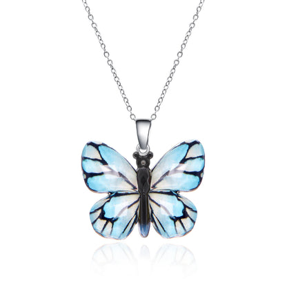 Collana farfalla retrò multicolore