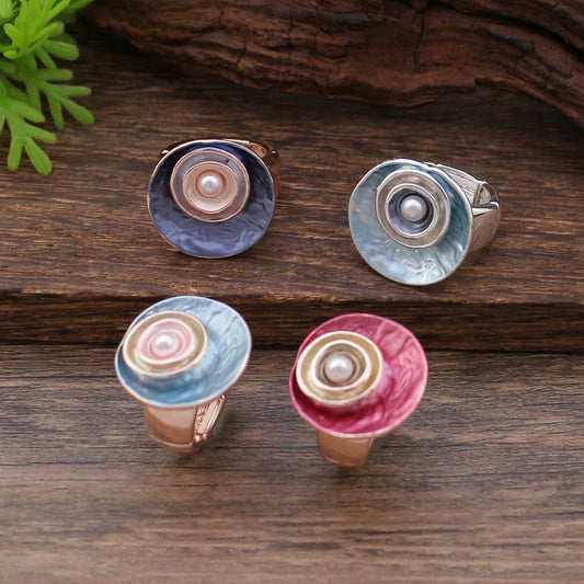 Anello fiore elastico