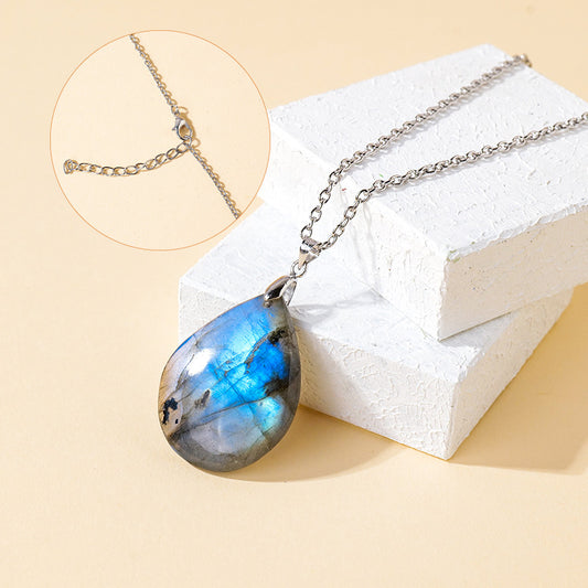 Pendente labradorite a goccia