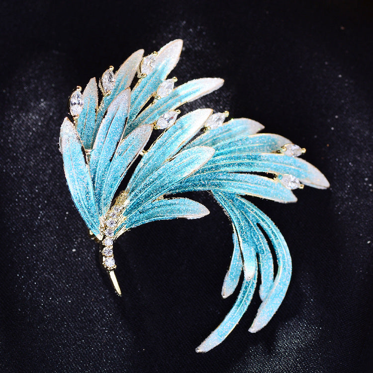 Spilla fenice smalto