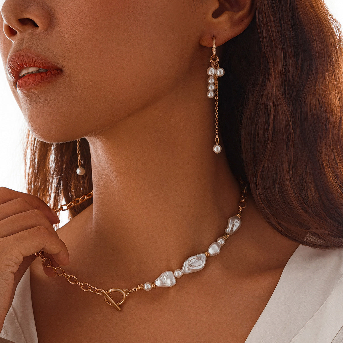 Collana perle e croce