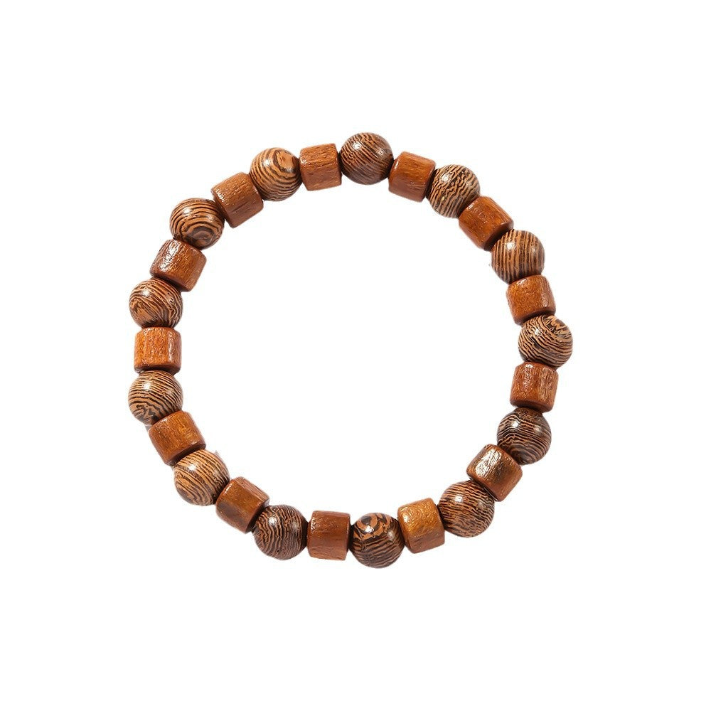 Bracciale perle legno etnico