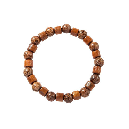 Bracciale perle legno etnico