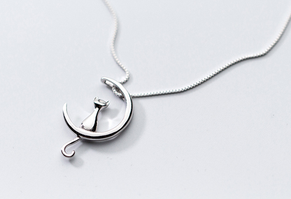 Collana gatto e luna