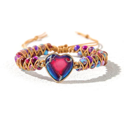 Braccialetto cuore intrecciato San Valentino