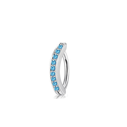Piercing ombelico zircone in acciaio e rame