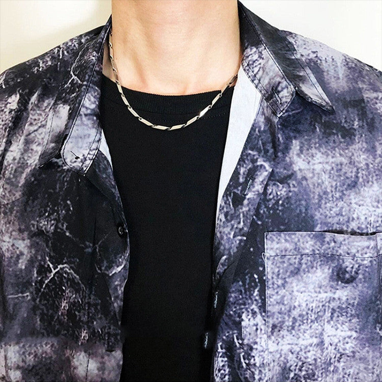 Collana croce diamante titanio