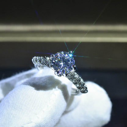 Anello platino moissanite