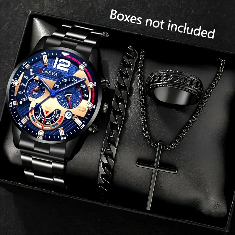 Orologio da uomo cinturino acciaio incrociato