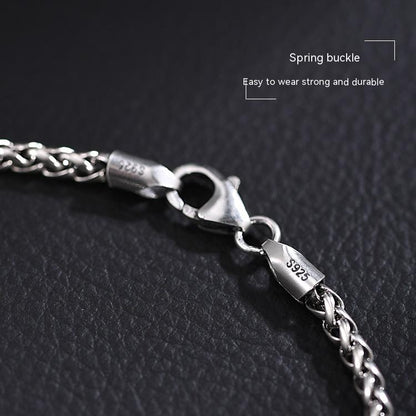 Bracciale argento treccia