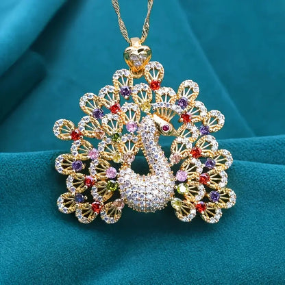 Collana pendente pavone