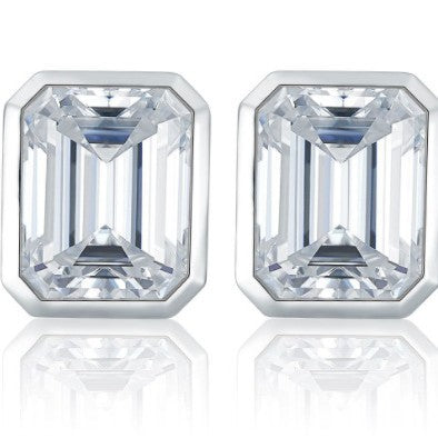 Collana Moissanite Rettangolare