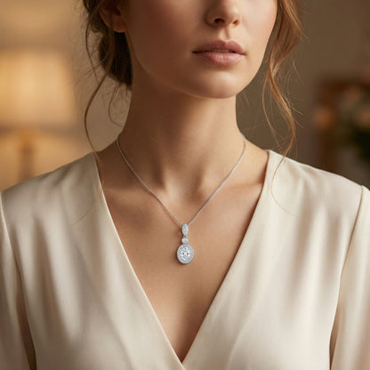 Collana ciondolo ovale triplo
