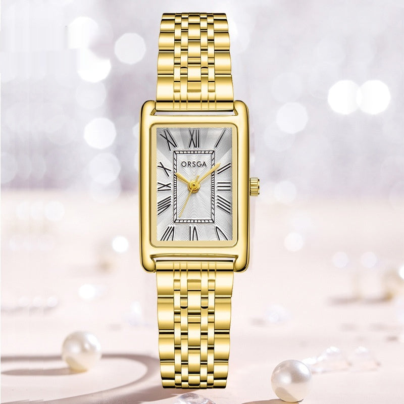 Orologio da donna quadrato acciaio