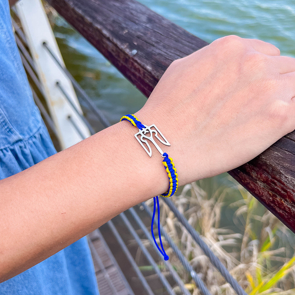 Bracciale tridente intrecciato