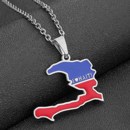 Collana acciaio effetto goccia