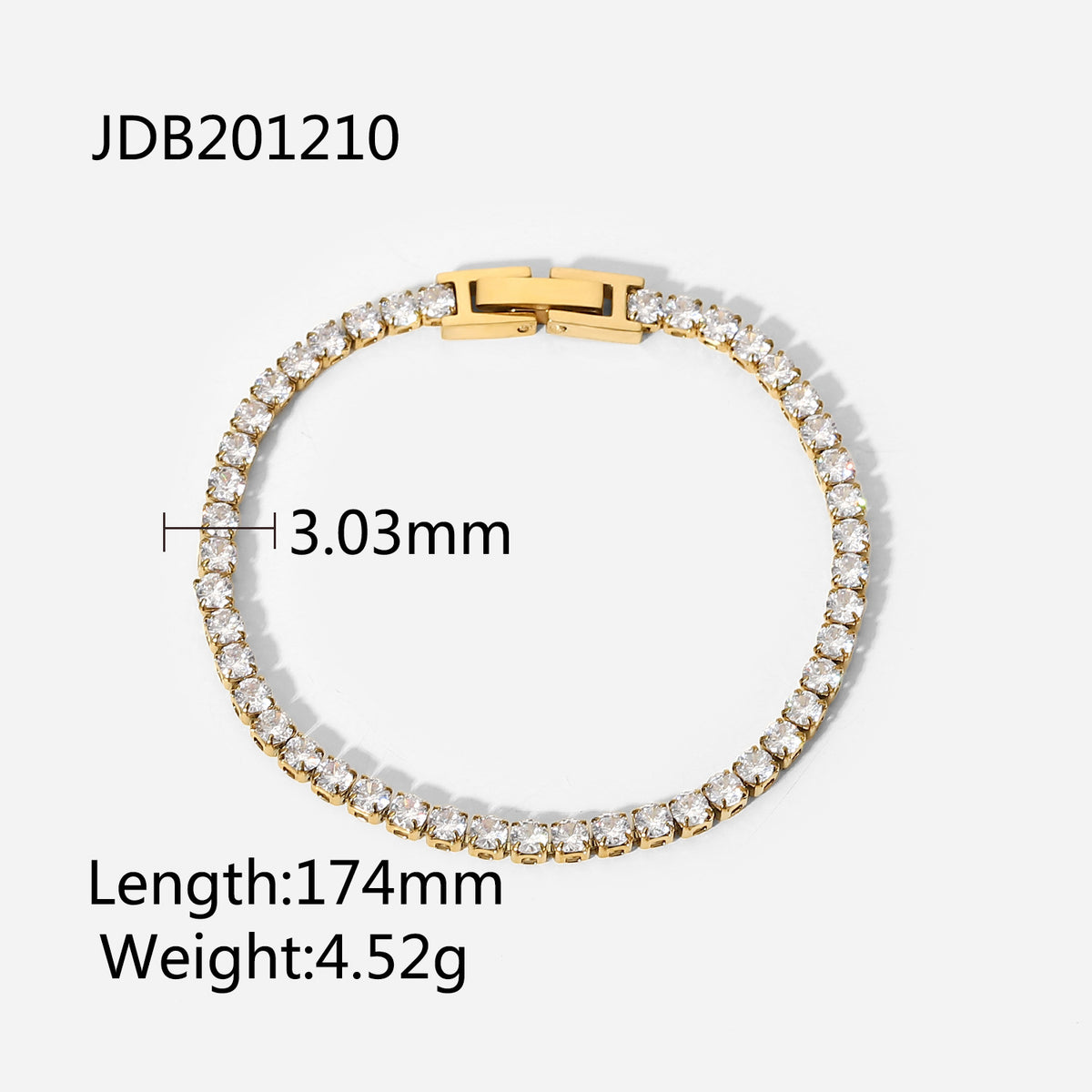 Bracciale acciaio zirconi occidentale
