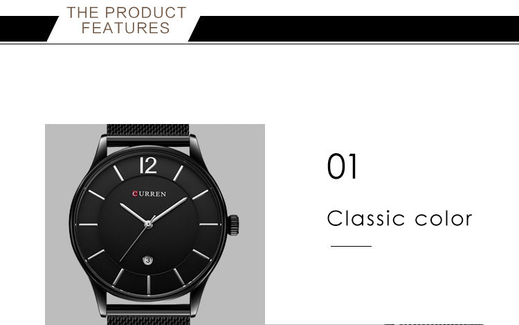 Orologio mesh quadrante grande