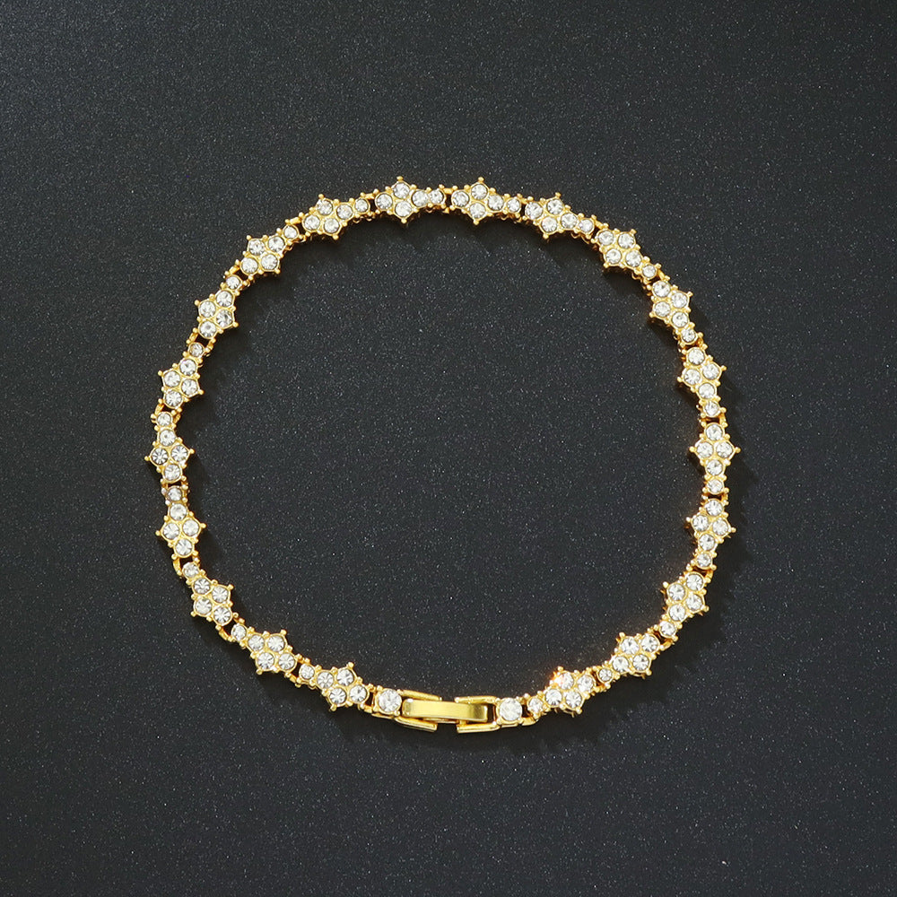 Bracciale tennis con fiori