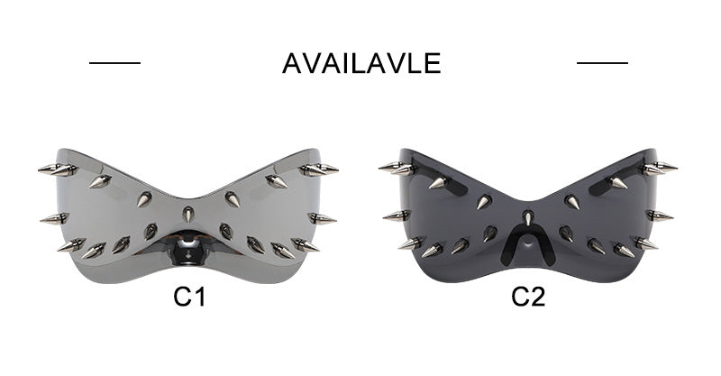 Occhiali oversize rivetti