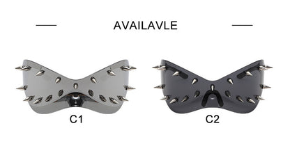 Occhiali oversize rivetti