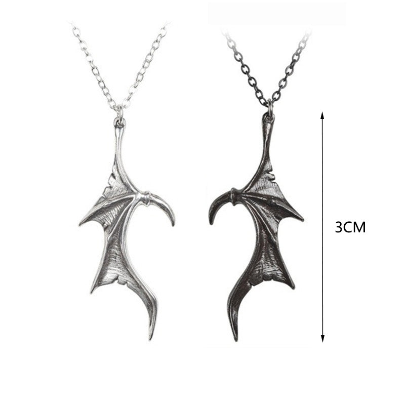 Collana coppia ali pipistrello