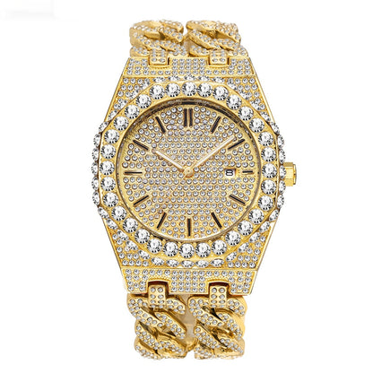 Orologio con cristalli catena cubana