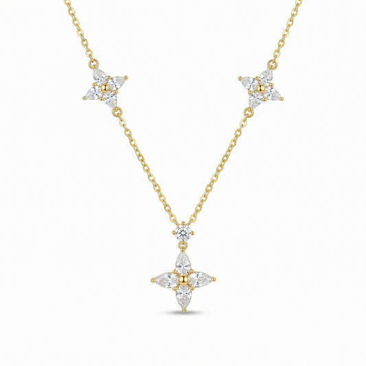 Collana argento stazioni floreali