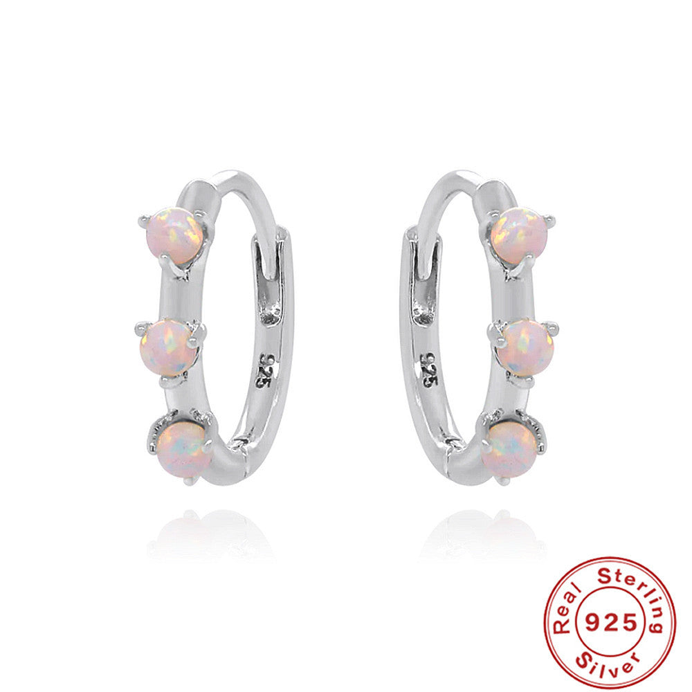Orecchini opale in argento sterling