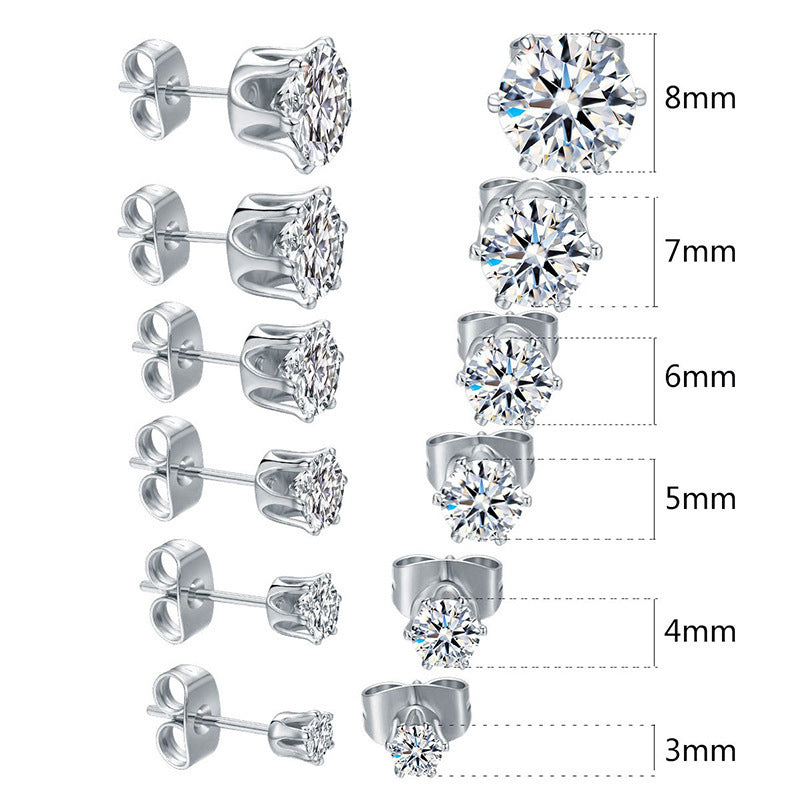 Orecchini corona con zircone