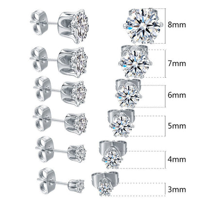 Orecchini corona con zircone