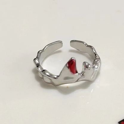 Anello aperto rosso francese
