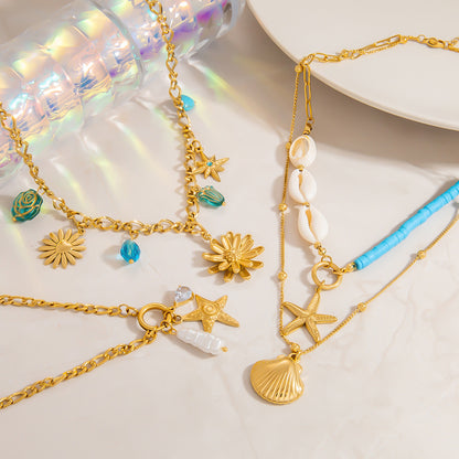 Collana doppio strato oro gemelli