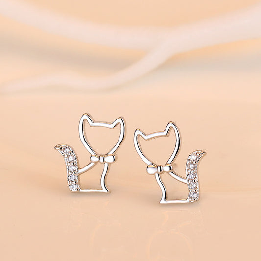 Orecchini argento zircone farfalla