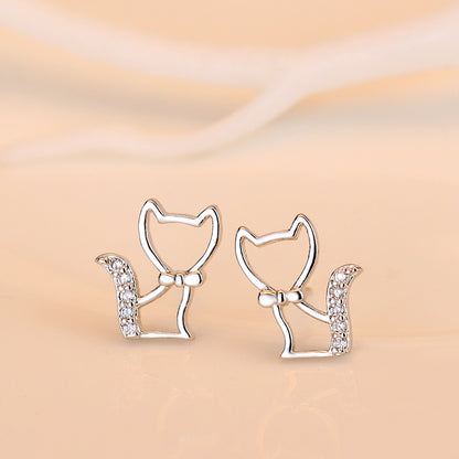 Orecchini argento zircone farfalla