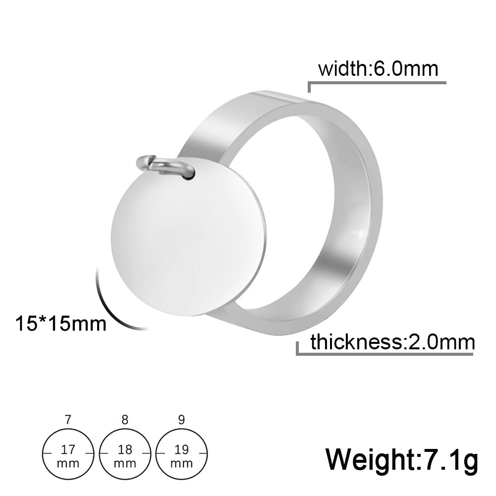 Anello titanio fascia larga