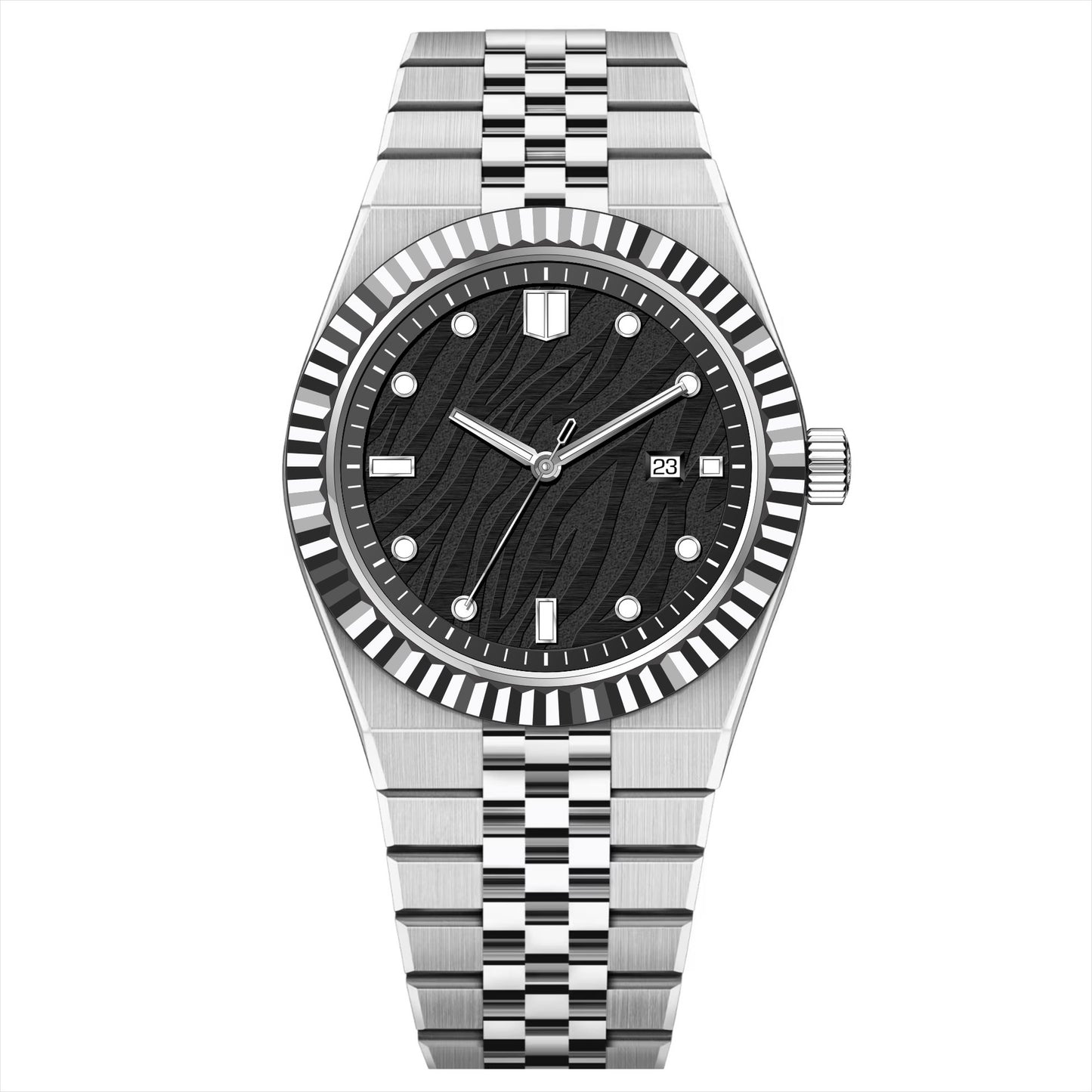 Orologio con cinturino in acciaio d'affari di lusso