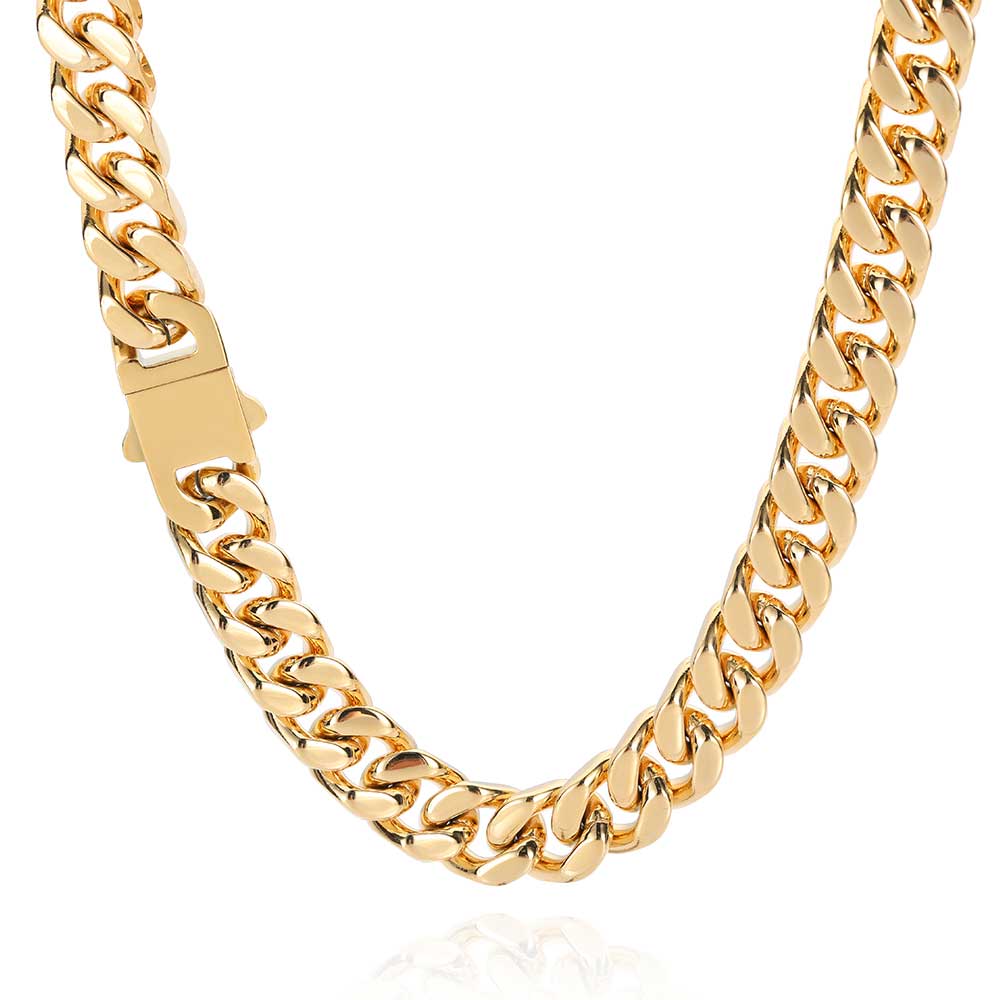 Collana catena cubana quattro lati