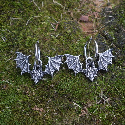 Orecchini pipistrello gotico Halloween