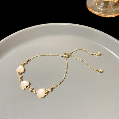 Bracciale cuore opale retrò