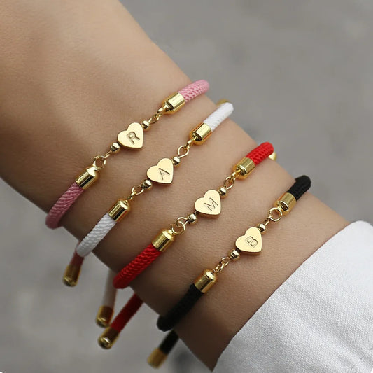 Braccialetto lettere cuore